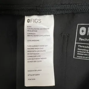 FIGS - Livingston Basic Scrub Pants Black Medical Nurse Doctor thumbnail 5