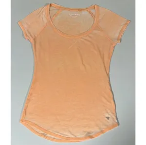 Guess Orange Pastel Burnout Short Sleeve T-Shirt Top Blouse Tee Size XS ✨ thumbnail 2