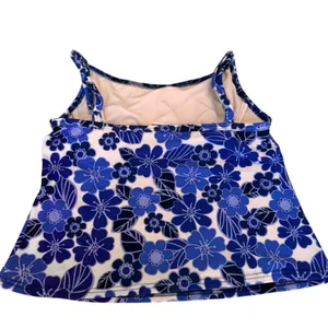 L.L.Bean Blue White Floral Tankini Swim Top Women’s Size 10 Coastal Resort Swim thumbnail 10