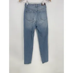 Hollister Co Jeans Womens Size 00R Ultra High-Rise Mom Jean Blue Denim Q0007‎ thumbnail 6