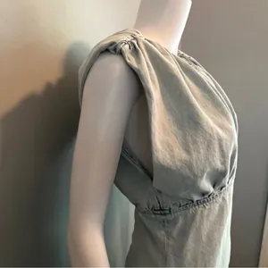 Zara NEW Denim Mini Y2K Dress Distressed Normcore Grunge Clean Girl Casual M thumbnail 4