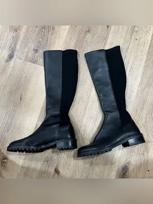 NWOB Stuart Weitzman City Knee High Boot size 6B black leather thumbnail 4