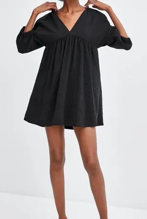 Zara black dress thumbnail 1