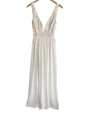 Lulus Make Way for Wonderful Off White Lace Maxi Dress thumbnail 4