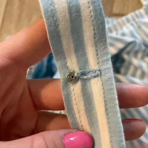 J.Crew Blue and White Striped Off the Shoulder Top Size S thumbnail 7
