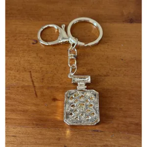 Rhinestone Perfume Bottle Bag Charms Keychain Set N°5 & 5 Glam Bling NWOT thumbnail 11