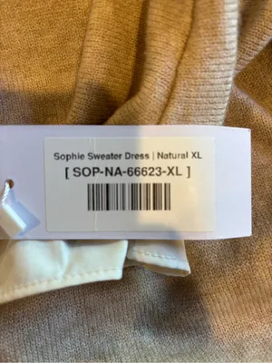 BALTIC BORN Sophie Sweater Dress Natural Tan Cream Tiered Maxi Ruffle Collar XL thumbnail 8