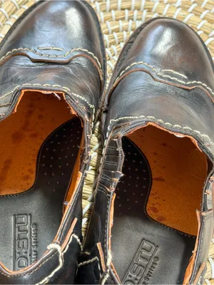 Bed|Stu Women’s Cobbler Series Slip On Shoes Leather in Dark Brown 8 thumbnail 13