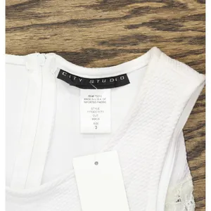 City Studio Juniors Crochet Trim Textured Fit & Flare Dress White 3 thumbnail 4