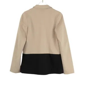 H&M Divided Beige Black Colorblock Blazer Jacket Size 2 XS Minimalist Classic thumbnail 3
