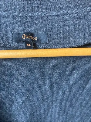 Quince Large 100% Organic Cotton Knit Blazer Grey Capsule Classic XL Minimalist thumbnail 9