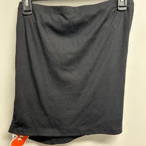 Cider Ruched Asymmetrical Black Ribbed Mini Skirt Bodycon Grunge Festival thumbnail 2