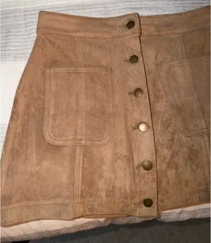 Altar'd State Skirt Suede Mini tan thumbnail 2