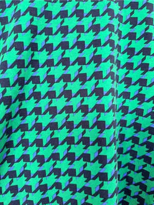 Maeve Green & Navy Houndstooth Turtleneck Long Sleeve Tee thumbnail 3