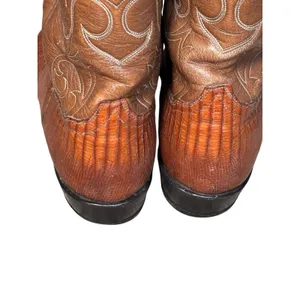 Vintage Tony Lama Lizard Western Cowboy Boots Brown Leather Men’s 10.5 D‎ Boho thumbnail 8