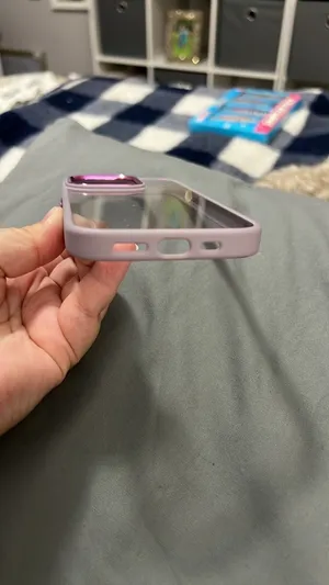 iPhone 14 Pro phone case clear with purple thumbnail 5