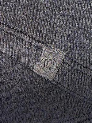 Lululemon Black Cropped Racerback Tank Top Size Medium thumbnail 3