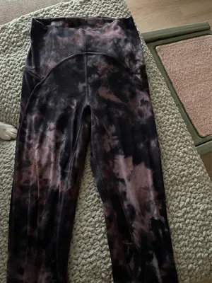 New Lululemon Align HR Crop 23" Diamond Dye Graphite Grey Pink Pastel Size 4 thumbnail 3