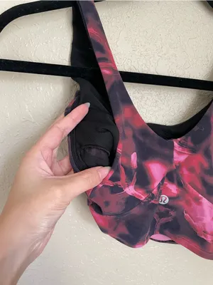 Lululemon Nulu Front Darting Yoga Bra Size 6 Intensity Pink Blossom Multi thumbnail 8