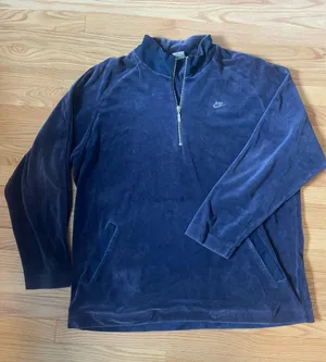Nike Vintage Velvet Quarter Zip Navy Blue thumbnail 1