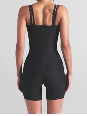 Skims Shapewear Womens L Onyx Body Core Sculpt Open Bust Mid Thigh (B23) thumbnail 4