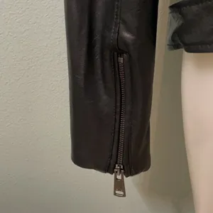 Elodie Black Leather Biker Motorcycle Jacket thumbnail 4