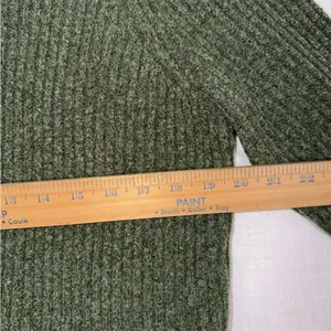 Abercrombie & Fitch Womens Ribbed Polo Cardigan Pearl Button Green Wool Blend L thumbnail 10