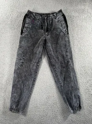 Vintage Academy Denim Joggers Pants Women‎ Juniors 14 Acid Wash 80s 90s thumbnail 1