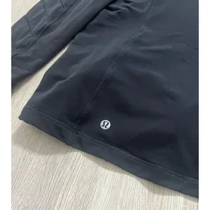 Lululemon 12 Running 1/2 1/4 Zip Pullover Mock Top Black Reflective Chevron thumbnail 7