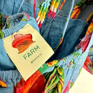 FARM RIO Toucans Garden Midi Dress in Blue Size Small thumbnail 5