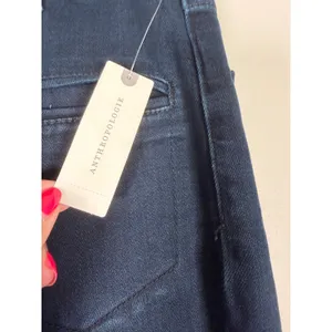Pilcro‎ Anthropologie High-Rise Flare Jeans Dark Indigo Patch Pocket Size 27 NEW thumbnail 6
