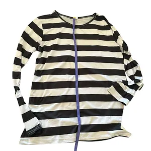 Black and White Midi Dress with Classic Stripes Size XL thumbnail 2
