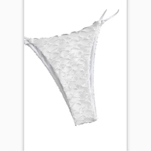White Textured Bikini Set Medium NWOT thumbnail 3