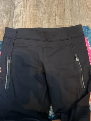 Lululemon black ankle mesh leggings size 6 thumbnail 11