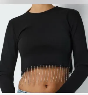 Long Sleeve Crop Top  thumbnail 1