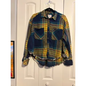 BDG Plaid Button Down Shirt Oversized Long Sleeve Casual‎ Top Women M thumbnail 2