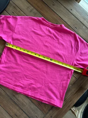 MOTHER Denim On the Rocks Grab Back Crop Tee Pink XS thumbnail 12