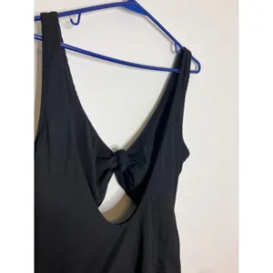 Aerie One Piece Swimsuit Women XXL Black Excellent Ribbed Cutout Knot Detail thumbnail 6