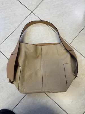 Dolce Vita tan and cream leather hobo bag with gold details thumbnail 5