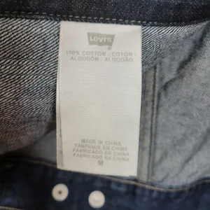 Levis Red Tab Trucker Denim Jacket Womens Medium Dark Wash Snap Closure 2 Pocket thumbnail 6