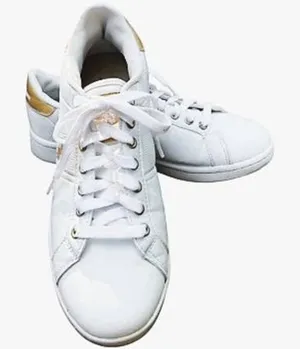 US POLO Women's White & Gold Leather Soles Sneakers ~ 7.5 thumbnail 1