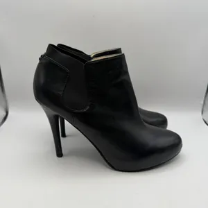 GUESS ANKLE BOOTS, NWOB‎ Black Leather Platform High Heels, WGMIST Booties 10M thumbnail 2