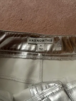 and now this Women's Faux-Leather Metallic Mini Skirt thumbnail 7