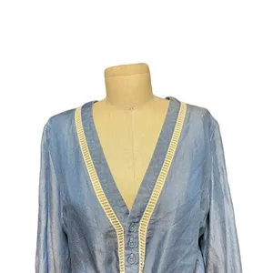 Lovers + Friends Carmine Chambray Tencel Top Size‎ Medium thumbnail 4