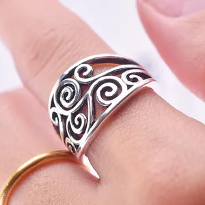 NEW Solid Heavy Boho Filigree 925 Sterling Silver Ring, Size 7‎ thumbnail 6