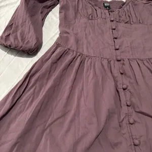 BDG Urban Outfitters Mauve Brown Puff Sleeve Button Front Mini Dress Size Small thumbnail 8
