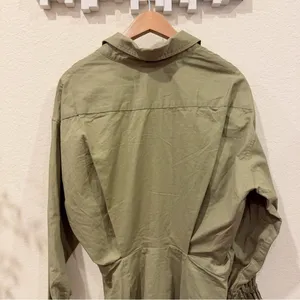 En Saison Hardin Button Down Shirt Dress in Sage Green Size Small NWT thumbnail 5