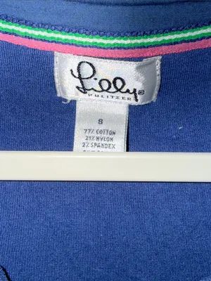 Lilly Pulitzer Royal Blue Dress with Pink and Green Trim thumbnail 2