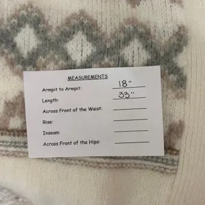 ABERCROMBIE & FITCH Fair Isle Hooded Long Cardigan Sweater Cream Fairisle XS thumbnail 13