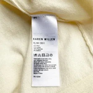 Karen Millen Wool Blend Sweater Dress Size 2 Cream Knit Bodycon Mock Neck Mini thumbnail 10
